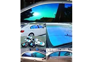 ASENDIWAY Window Tint Film for Cars, Car Window Tint Chameleon Purple Blue Solar Protection Film 60% VLT Front Windshield Sun Shade Heat & UV Block and Scratch Resistant