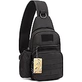 CREATOR Tactical Sling Bag Shoulder Backpack Military MOLLE Crossbody Bag Chest Pack Hiking Daypack