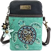 CHALA Dazzled Cell Phone Crossbody Purse-Women PU Leather Multicolor Handbag with Adjustable Strap