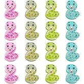 Hobbspring 16Pcs Silicone Focal Beads 4 Colors Cute Snake Focal Beads Cartoon Animal Spacer Loose Beads for DIY Keychains Bracelet Necklace Beaded Pens Lanyard Making