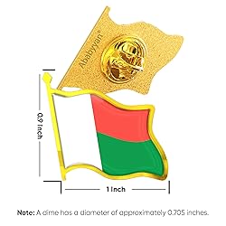 Madagascar Flag Lapel Pin - Enamel Metal National