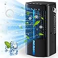 Portable Air Conditioners, 32 oz Mini Ac Misting Fan With 3 Wind Speed & 2 Cooling Spray, Oscillating/Timer/Colorful Light Small Personal Evaporative Air Cooler For Room, Office, Outdoor