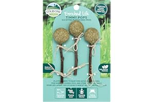 Oxbow Enriched Life Timmy Pops, Rabbit Toys, Guinea Pig Toys, Enrichment for Bunny, Guinea Pig, Hamster, Rabbit, Chinchilla, Timothy Hay, Chinchilla Cage Accessories, Small Pet Accessories for Cage