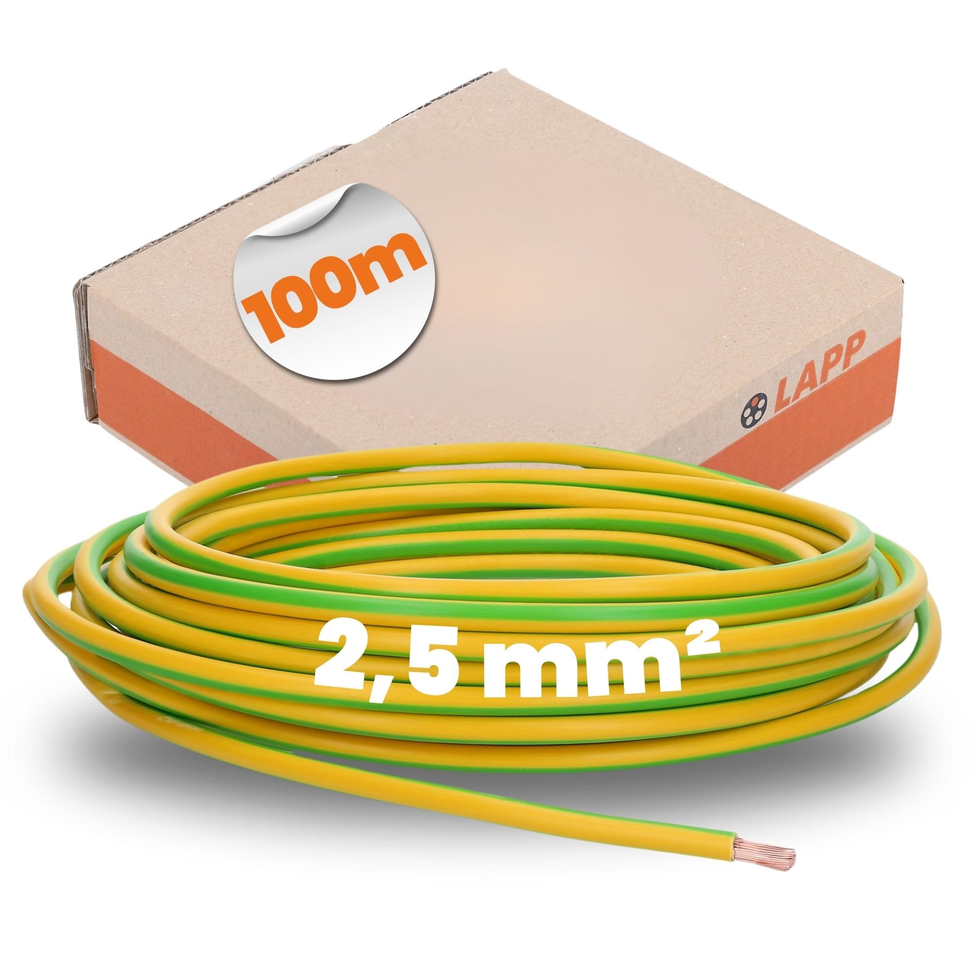 LEITUNG H0 7 V-K 1X2,5 GR N/GELB 100M