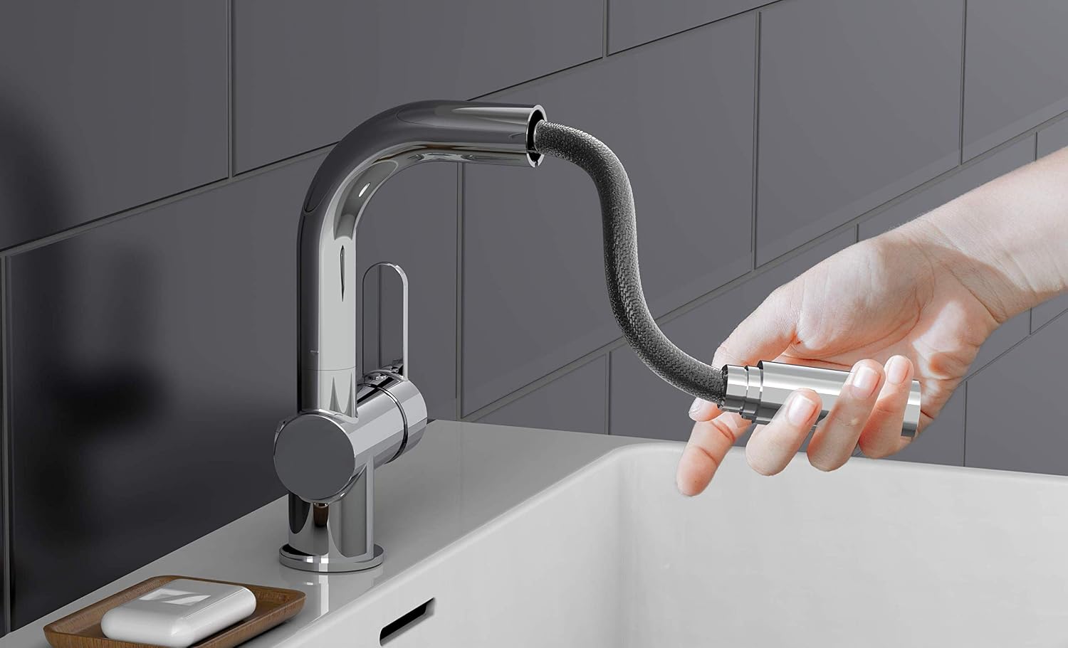 GROHE Costa S Badarmatur – Mit Ablaufgarnitur & Flexi-Schläuchen, Einlochmontage, Chrom