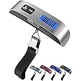 Luggage Scale: 110lb/50kg Backlight LCD Display Portable Digital Weight Scale - Dr.Meter Luggage Weight Scale with Rubber Pai