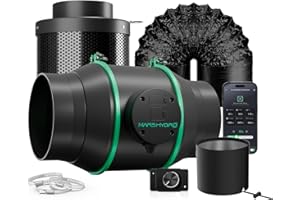 MARS HYDRO 2025 New Version iFresh 6 Inch Smart Inline Fan Combo, with Variable Speed Controller, for Heating Cooling Booster, Grow Tents