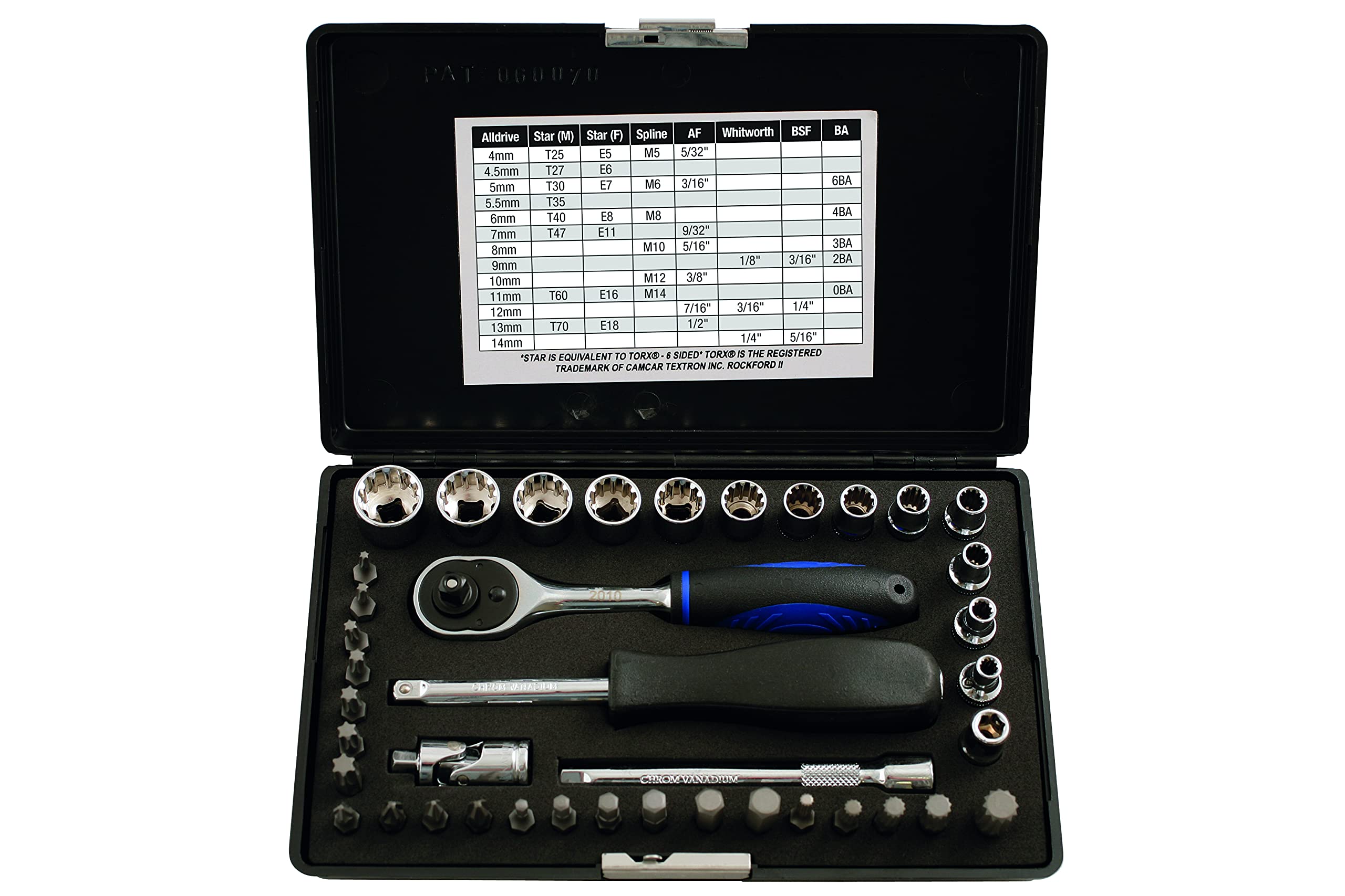 Laser 3568 Alldrive Socket & Bit Set 1/4"D 40 pc