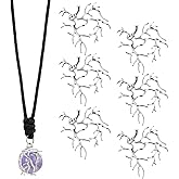 Wanmu 6 Pcs Branch Shape Blanks, Adjustable Claw Pendant Trays Branch Prong Pendant Bezels, Metal Claw Cage Pendants Frames for Jewelry Making Bracelet Earrings Necklace DIY Crafts