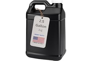 kitchentoolz 2.5 Gallon Water Jug Black HDPE Carboy with Lid for Liquid Storage, Mixing & Transport – 320oz Heavy-Duty Contai