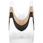 4-Pack Women's Seamless Wireless Cooling Unpadded Comfort Bra