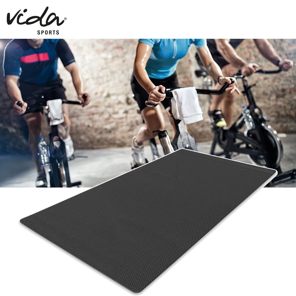 LILENO SPORTS Bodenschutzmatte (90x200 cm) - extra wiederstandsfähige Laufband Matte 8 mm Dicke - Fitness Unterlegmatte für Crosstrainer, Rollentrainer und andere Fitnessgeräte