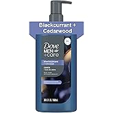 DOVE MEN + CARE Blackcurrant + Cedarwood Plant-Based Moisturizing Body Wash for Men, 26oz