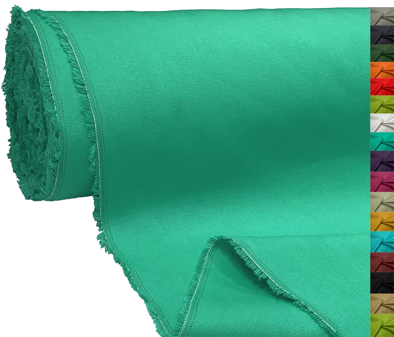 A-Express 100% Cotton Canvas Fabric Material Dressmaking Cloth Curtain Bags 145cm 57" Wide 250GSM Sold Per Meter - Half Meter 50cm x 145cm Turquoise