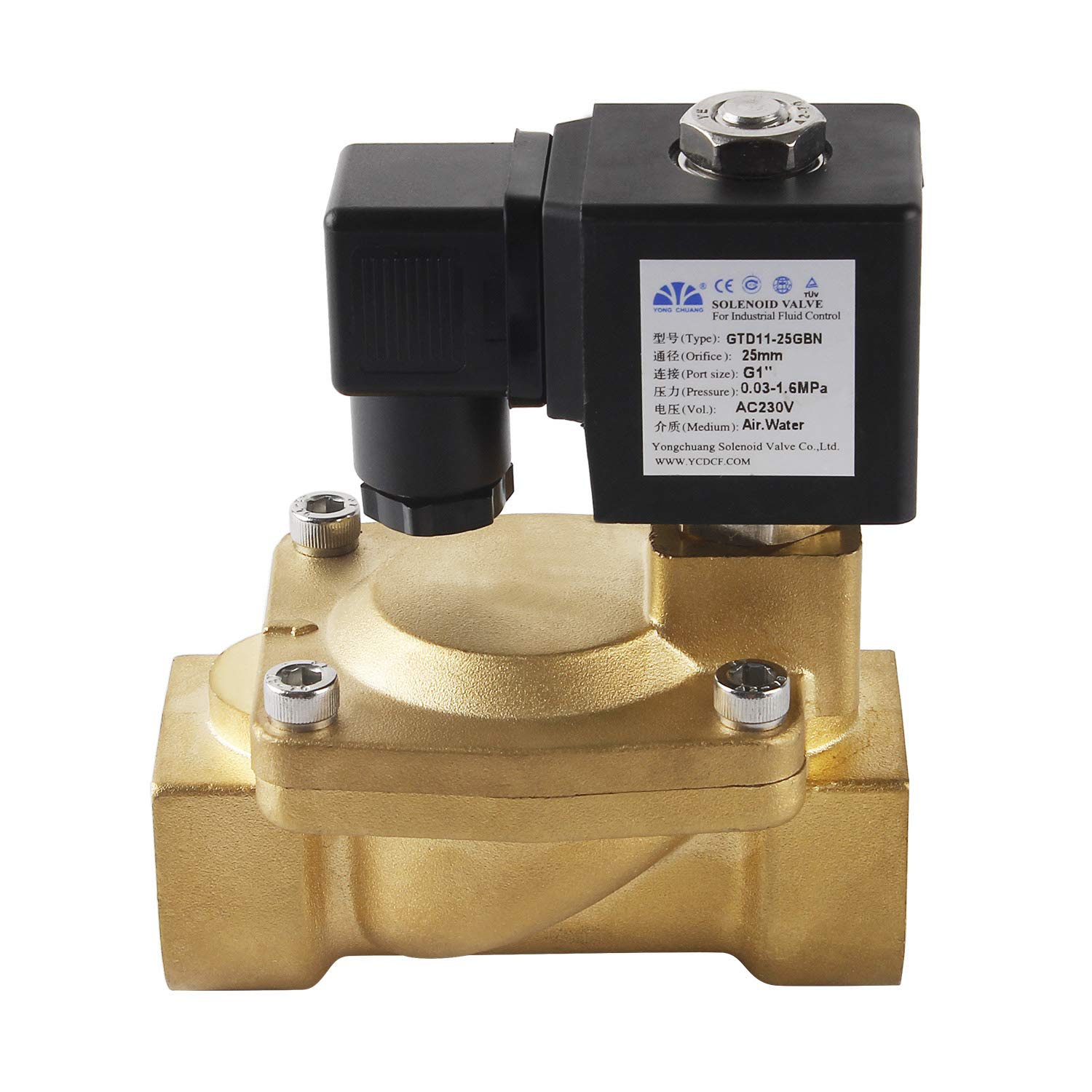 3/8 Zoll Magnetventil NC | Elektrisches Kunststoffventil AC220V-230V Mit Schnellanschluss