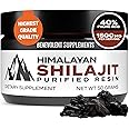 Pure Himalayan Shilajit Resin 1500mg | 40% Fulvic Acid (Maximum Potency) | Natural Shilajit for Men & Women with 85+ Trace Minerals Supplement for Energy & Performance | Non GMO | 50 Grams