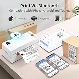 JADENS Bluetooth Thermal Label Printer 4x6 203DPI for Shipping view 2