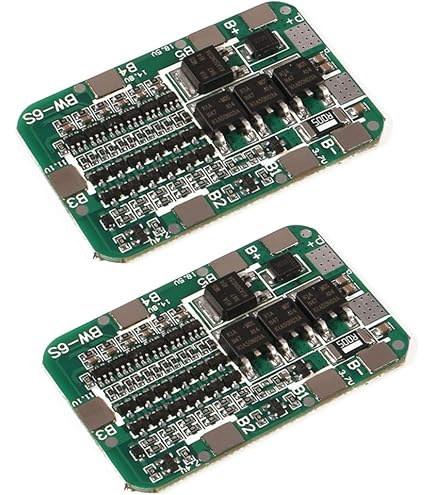 GCSUPERMARKET BMS PCB Protection Board For 18650 Li-ion Battery Packs - 2S To 6S, Multiple Current Options (2.5A-100A)