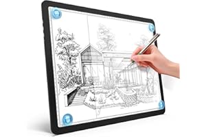Heanolier A4 LED Copy Board Light Tracing Box,Super Bright Magnetic Light pad with Side physical Buttons,Adjustable Corded Light Table for Tattoo Transferring,Drawing, Light Board for Diamond Painting