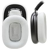 Earrock Lambskin Ear Pads for AirPods Max Headphones Sheepskin Leather Earpads Replacement with Memory Foam and Magnet Sweat Proof& Excellent Noise Isolation White