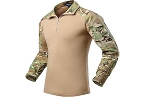 Aineeba Men's G3 Combat Shirt, Tactical Military Assault Cotton Clothing, Tactical Camouflage Uniform for Hunting Hiking