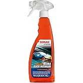 SONAX Ceramic Ultra Slick Detail Spray Quick Detailer Spray for Cars, 25 oz | This ceramic car detailing spray removes light dirt and fingerprints without streaking, leaving a slick, hydrophobic shine.