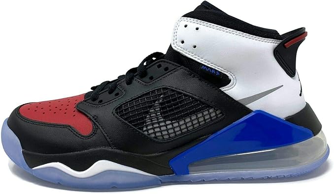 red white and blue nike basketball shoes