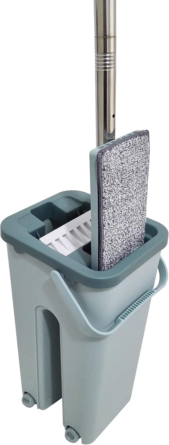 Venteo Autoclean Mop 360° with Double Compartment Bucket, Grey - Image 3