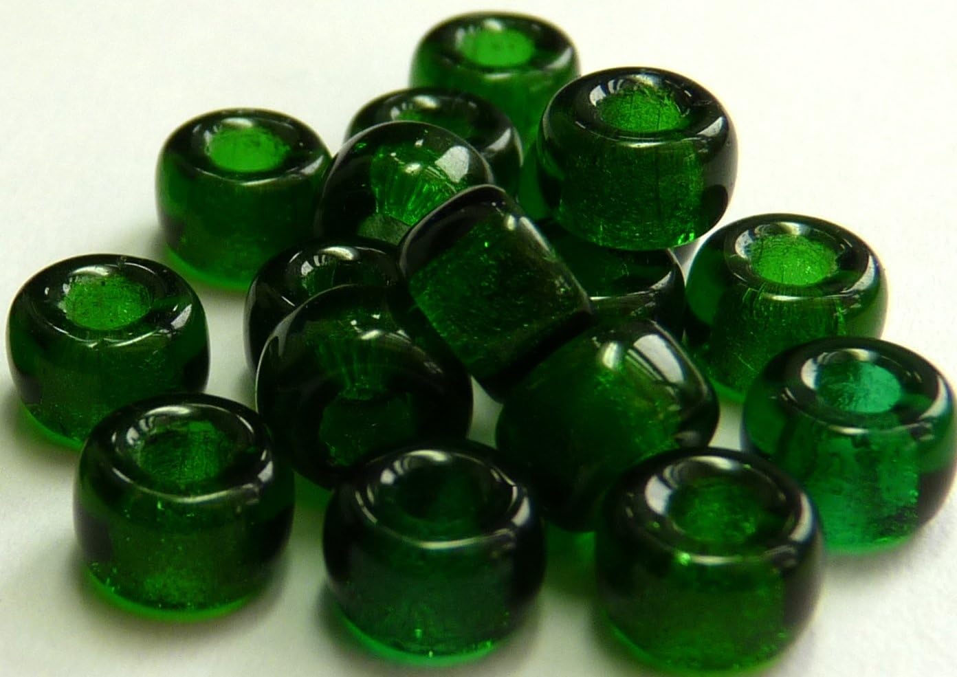 50 (PCS) X 6mm LARGE HOLE RING SPACER RONDELLE PONY CROW CZECH GLASS BEADS - TEAL GREEN - Z065