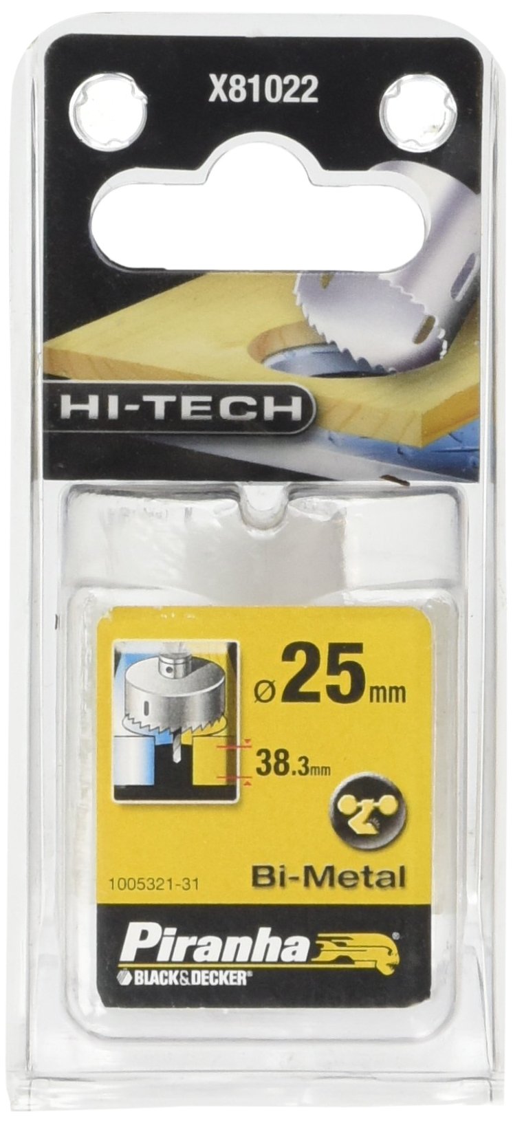 Piranha Hi-Tech Bi-Metal Holesaw, 25 mm Diameter