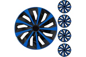 YOLOCKEY 16" Blue Wheel Rim Cover Hubcaps Replacement R16 Hub Caps Snap On Universal Wheel Rim Cover ABS Exterior Accessories