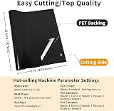 IModeur Black HTV Vinyl 12 x 5 ft Iron On for Fabric Easy Weeding view 2