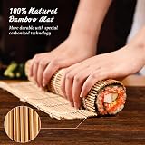 MUDEELA Bamboo Sushi Rolling Mat Kit, 9 Pcs Beginner Sushi Set view 4