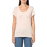 Armani Exchange Women's Rhinestone Scoop Neck Logo Tee, Vegas, Large