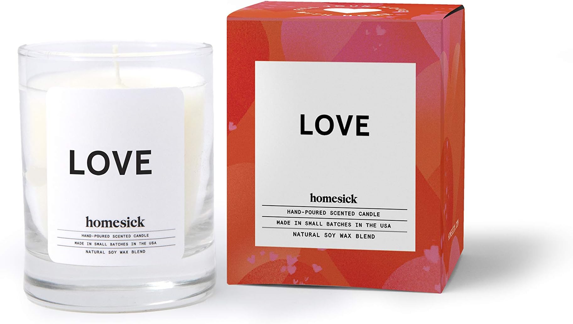 Homesick Love Mini Scented Candle (10 to 12 hr Burn Time), 1.5 oz