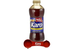 Karo Dark Corn Syrup, 16 Fluid Ounce Bottle, Gluten Free, with Karo Measuring Spoon