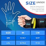 Sioven Carpal Tunnel Wrist Support Brace with 3 Straps Left Hand L/XL Black view 5