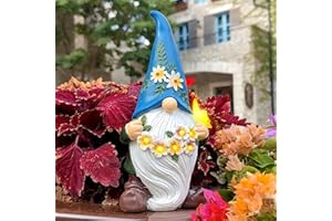 DKJOCKY Garden Gnomes Gifts for Women, Solar Gnomes Decorations for Yard, Birthday Gifts Gardening Gifts for Dad Women Mum Grandma Wife