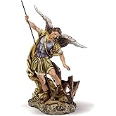 Joseph's Studio by Roman - St. Michael Figure on Base, 10" Scale Renaissance Collection, 12" H, Resin and Stone, Religious Gift, Decoration