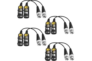 TIENFOKOTA 8MP HD Passive Video Balun Connectors AHD/CVI/TVI/CVBS Cameras for 1080P 3MP 4MP 5MP 8MP CCTV Security DVR Surveil