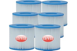 MRSTOT Type D Replacement Cartridge for Summer Waves Pool Filters, Type D/VII Filter Cartridge for 58385E, for Summer Escapes Type D Filter cartridges (6 Pcs)