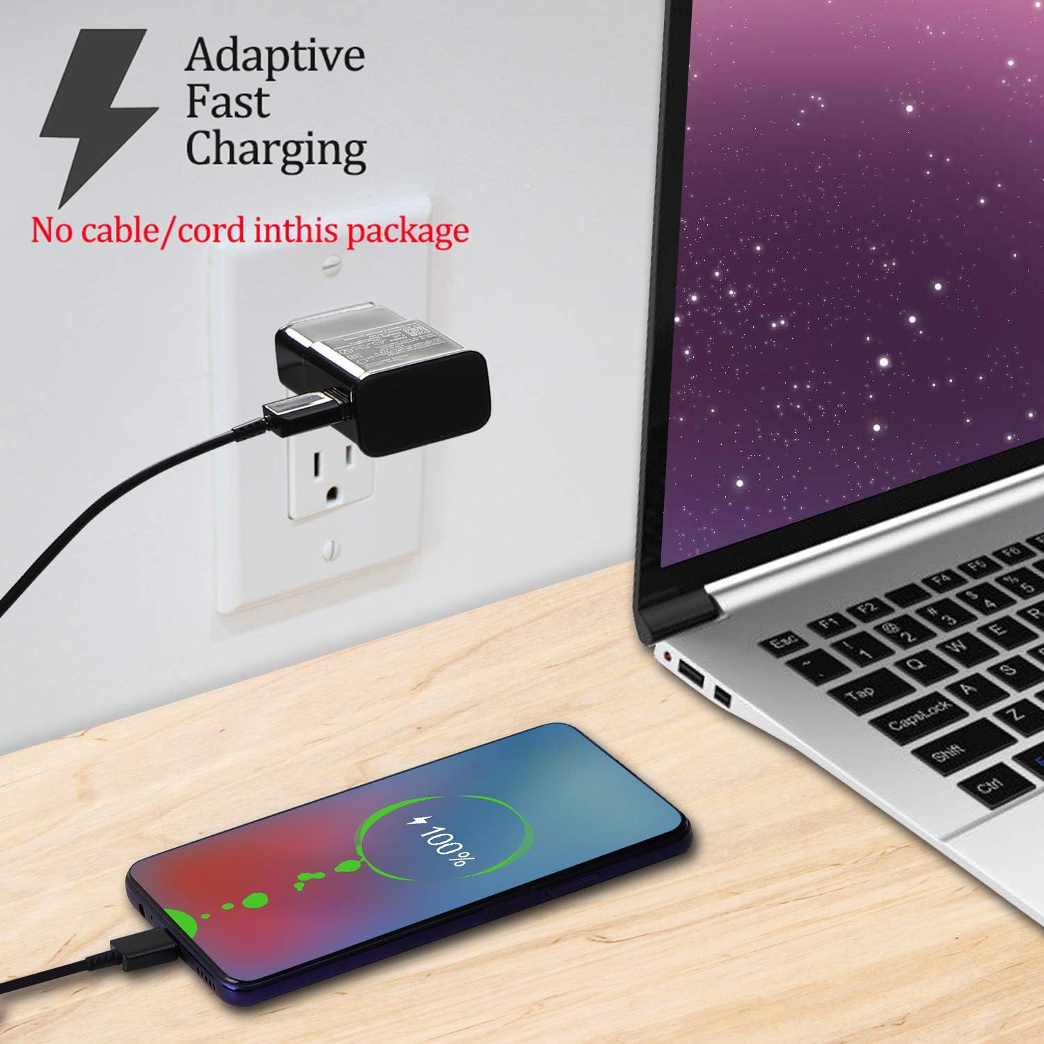 Fast Charging Block, USB Adaptive Fast Charger Box Android Cell Phone Wall Quick Tablet Charger Plug Adapter Compatible Samsung Galaxy S10 S9 S8 S7 M10 A10e J7 Note8 9 / G7 Plus EP-TA20JBE (2 Pack): Electronics