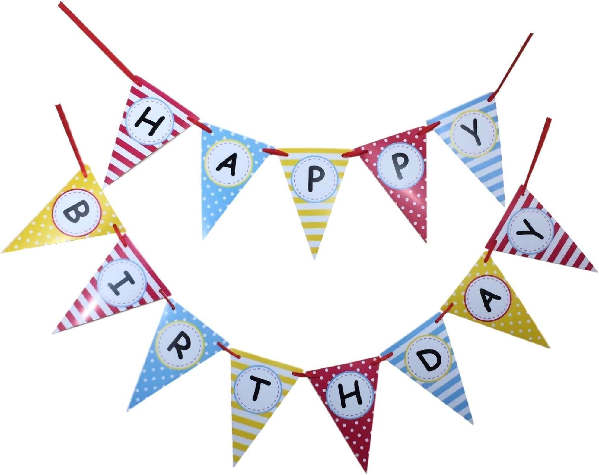 Bobee Happy Birthday Banner Party Decoration, DIY String, 4 feet