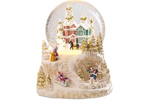 DREAM GARDEN Christmas Snow Globes for Kids, Musical Snow Globe Castle Music Box Glass Snowglobes Christmas Birthday Gift for Girls Kids Daughters