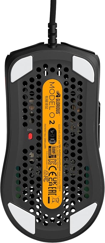 Gaming Model O 2 Wired Gaming Mouse - 59g Ultralight, FPS, 26,000 DPI, Motion Sync, 80M Click Rated Switches, 6 Programmable Buttons, Ambidextrous, RGB, PTFE Feet - Black