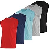 Real Essentials 3 & 5 Pack:Men's Dry Fit Workout Running Tank Top Gym Sleeveless Muscle Athletic Shirt (Big & Tall Available)