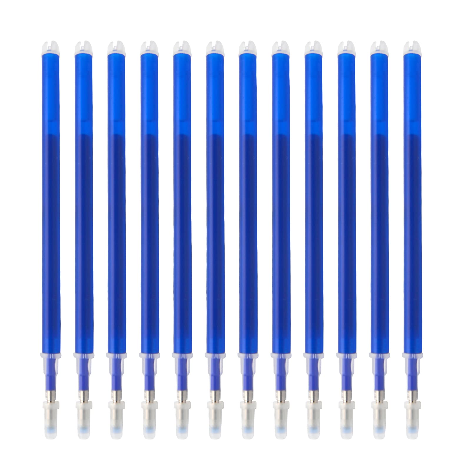 12Pcs Refills for Erasable Pens, 0.7mm Erasable Pen Refills with Blue Ink (Blue)