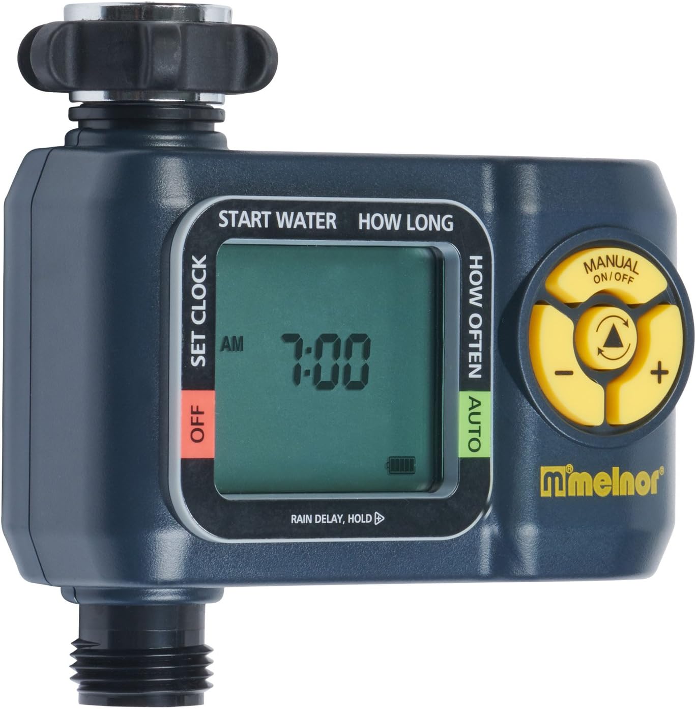 Melnor 65036-AMZ AquaTimer 4-Zone Digital Timer with 5 Stainless Steel Filter Washers Watering Set : Garden & Outdoor