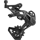 microSHIFT Sword Black 9-Speed Medium Cage Steel Rear Derailleur, Black | Compatible with Sword Black 1x, Black
