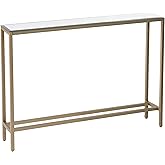 SEI Furniture Southern Enterprises Darrin Narrow Console Table, 36" W, Metallic gold, AMZ7929MC